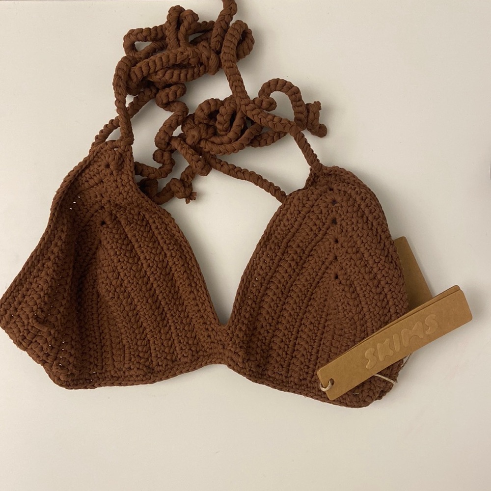 SKIMS crochet bikini top